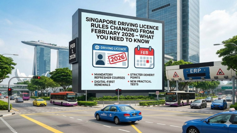 Singapore Driving Licence Rules Changing from February 2026 – What You Need to Know