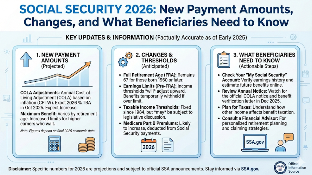 Social Security 2026: New Payment Amounts, Changes, and What Beneficiaries Need to Know